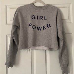 cropped sweatshirt